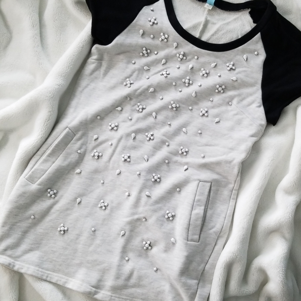 Studded Sweatshirt Dress